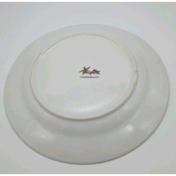 i godinger co plate Yorkshire 10" Dinner Plate Fruit Bee Butterfly - Picture 4 of 6